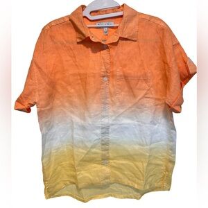 Michael Stars NWOT Linen Short Sleeve Button Down Size Small